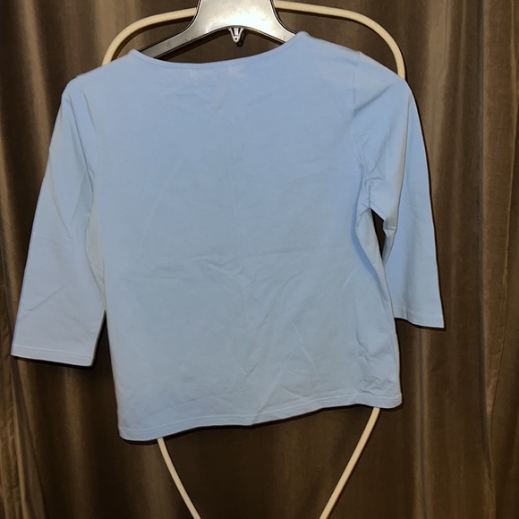 Eddie Bauer keyhole top blue nwt L - Picture 3 of 4